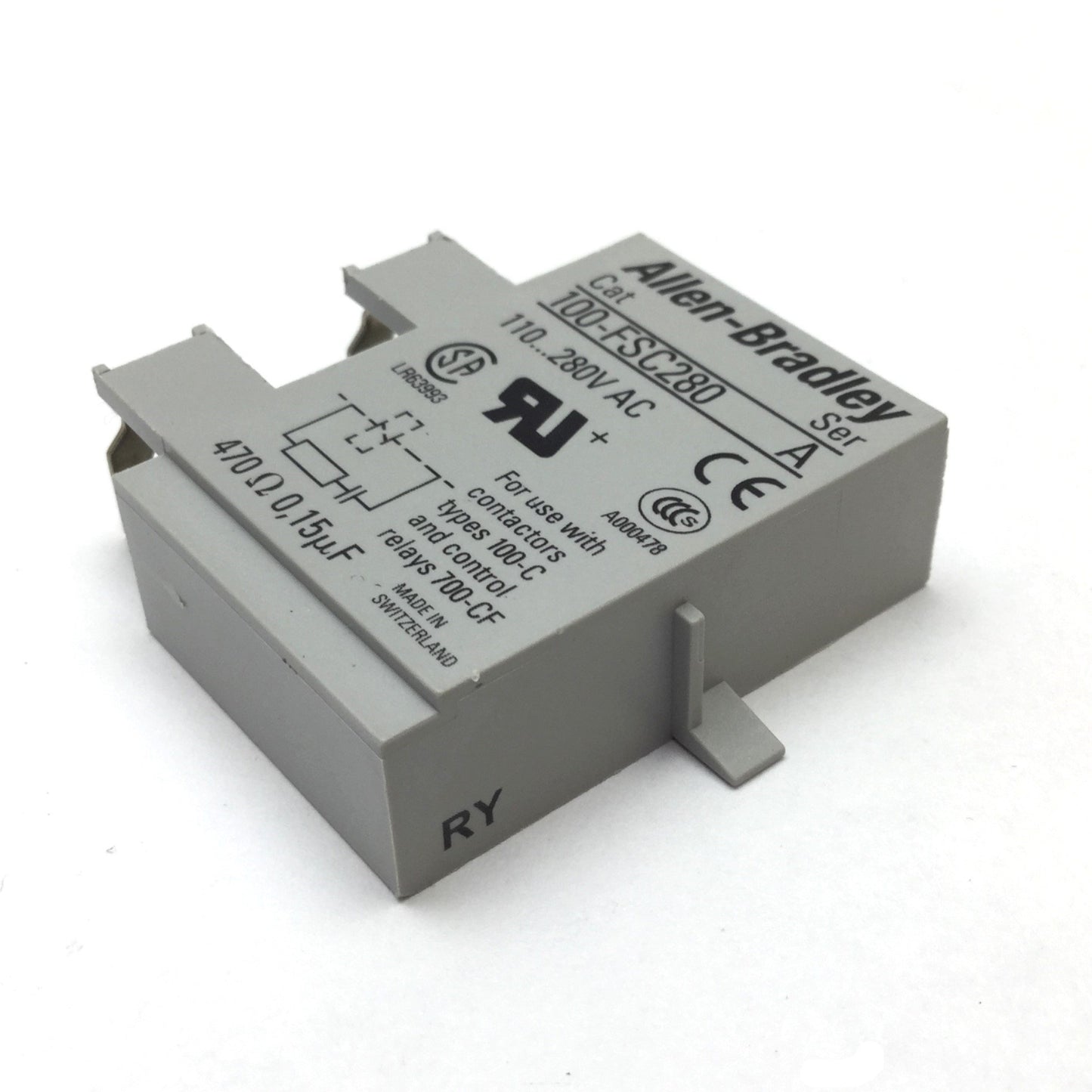 Used Lot of 6 Allen Bradley 100-FSC280 RC Surge Suppressor Modules 110-280VAC, 100-C
