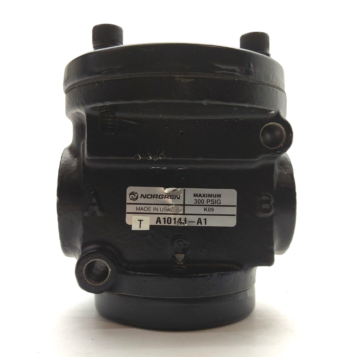 Used NORGREN A1014J-A1 Pilot Actuated Poppet Valve, 2-Way NC, 300PSI, 1/2"NPT