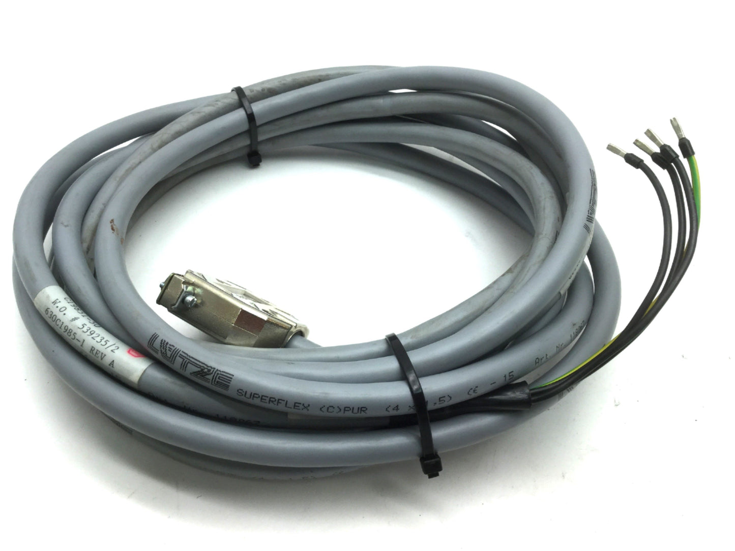 Used Aerotech 630C1985-1 REV A Brushless Motor to Controller Cable, Length: 16.6'