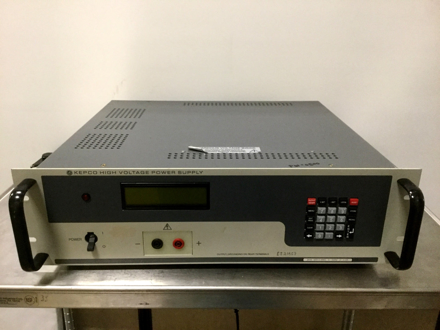 Used Kepco BHK 500-0.4MG DC Power Supply Out: 500V 400mA 200W, In: 115/230VAC 50/60Hz