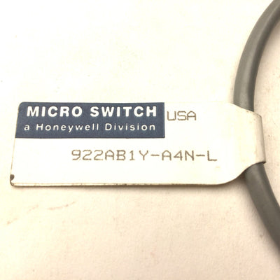 Used Honeywell 922AA1Y-A4N-L Proximity Sensor Switch, Barrel: M8 x 1.0, 3-Wire, 1.4mm
