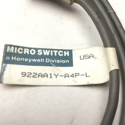 Used Honeywell 922AA1Y-A4P-L Proximity Sensor Switch, 6/30VDC, Range: 1.5mm