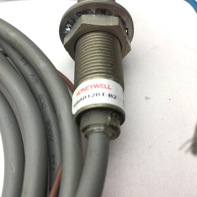 Used Honeywell 996AB12BT-B2 Inductive Proximity Sensor, 9-30VDC, 12mm Diameter, N.C.