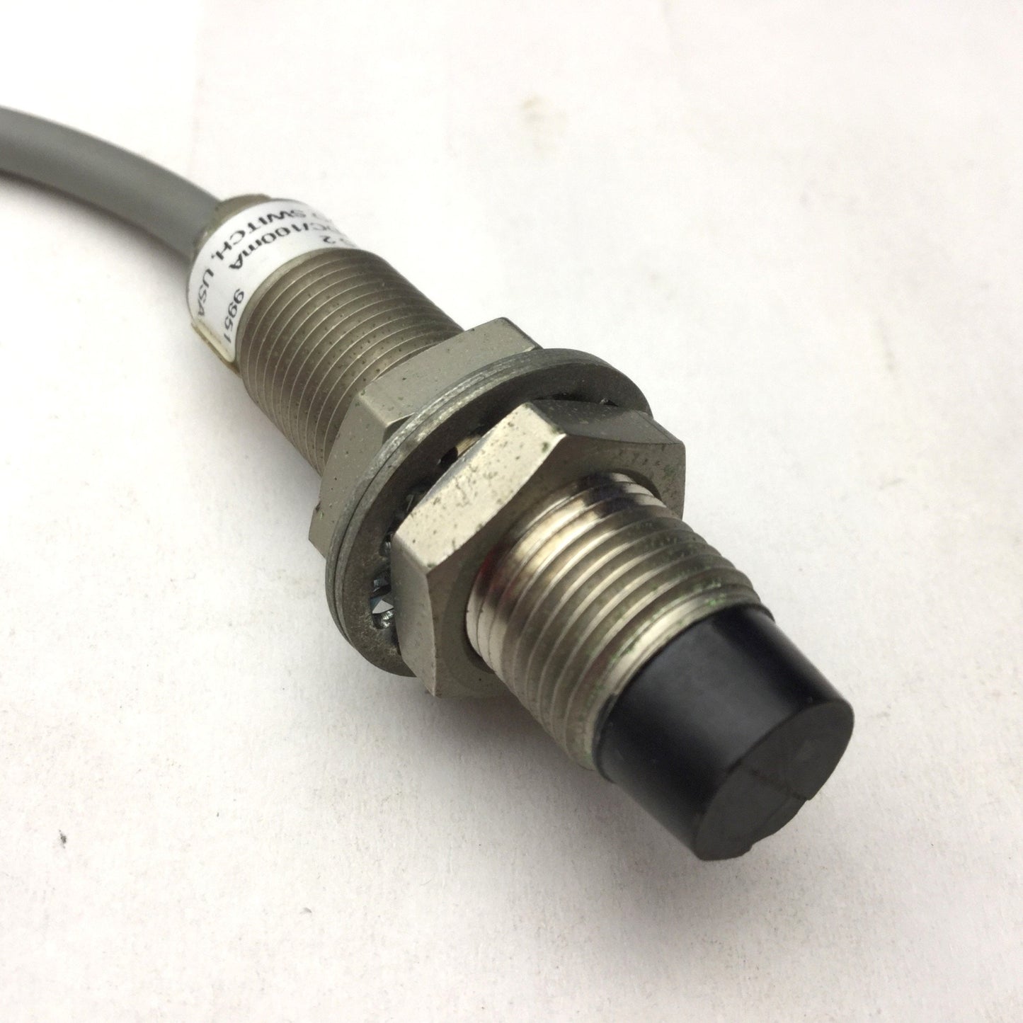 Used Honeywell 996AB12BT-B2 Inductive Proximity Sensor, 9-30VDC, 12mm Diameter, N.C.