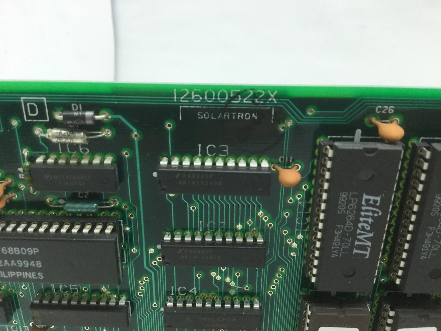 Used Solartron Metrology 1260 Impedance Gain/Phase Analyzer Board Module 12600522X