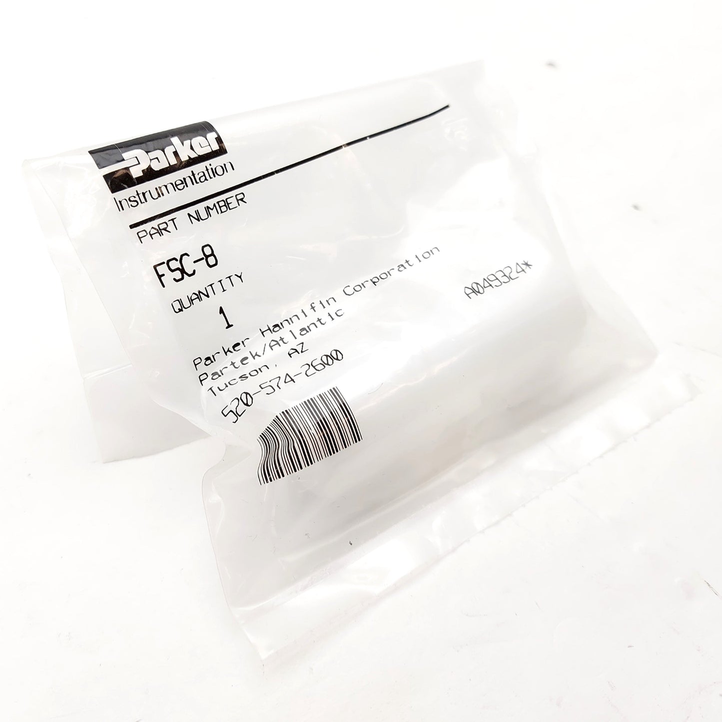 New Parker FSC-8 Parflare Straight Tube Connector, 1/2" to 1/2" Tube, PFA