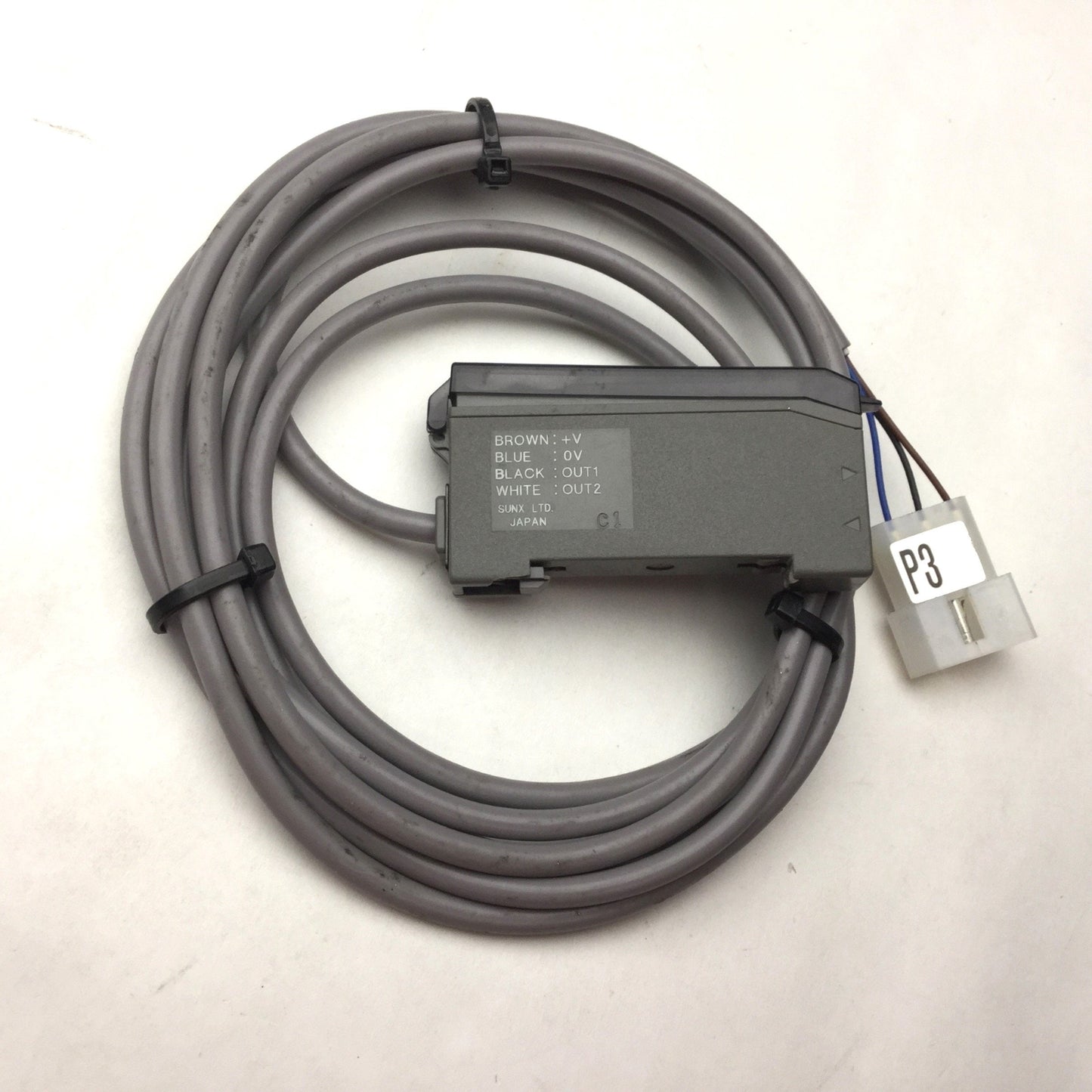 Used SunX FX-D1 Digital Setting Fiber Sensor, Emitting Element: Red LED, NPN Output