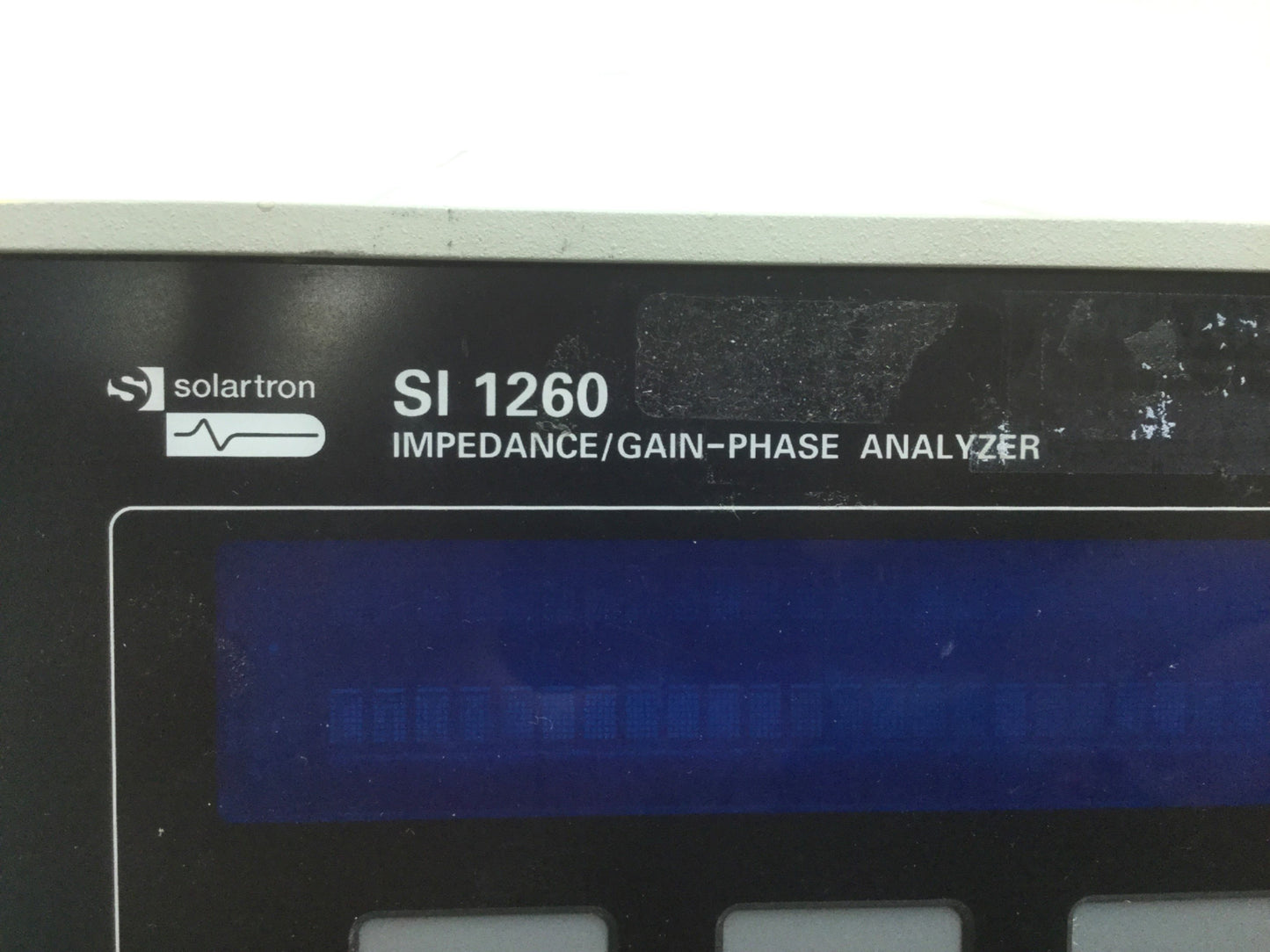Used Solartron Metrology SI 1260 Impedance Gain/Phase Analyzer Interface Panel