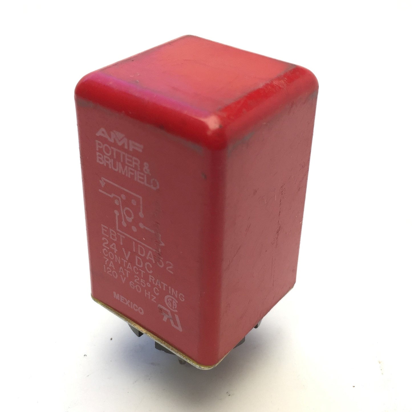 Used Potter & Brumfield EBT IDA52 Relay, Contact Rating: 24VDC, 7A 120V 60Hz, 8-Pin