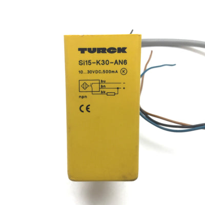 Used Turck Si15-K30-AN6 Slot Sensor, Slot: 30mm, Range: 15mm, *Deep Scratches*