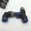 Used Lot of Apex 3/8" Push Connect Fittings 12x Elbow 1x Tee
