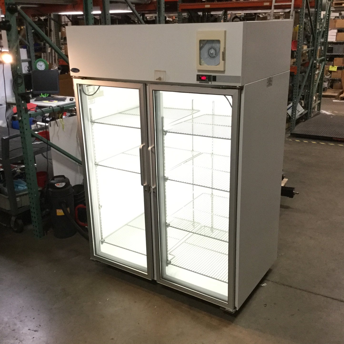 Used Nor-Lake Scientific NSPR522WWG/0 Double Door Lab Refrigerator, With Key For Lock