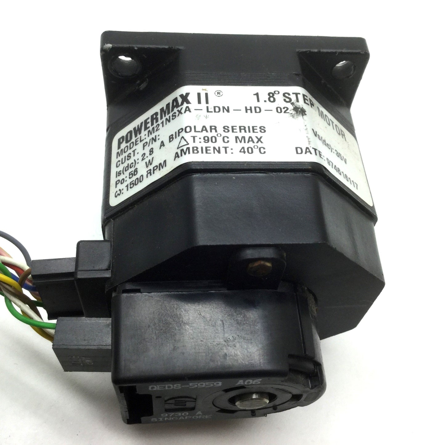 Used Pacific Scientific M21NSXA-JDN-HD-02 Powermax II Stepper Motor 1500RPM 35VDC