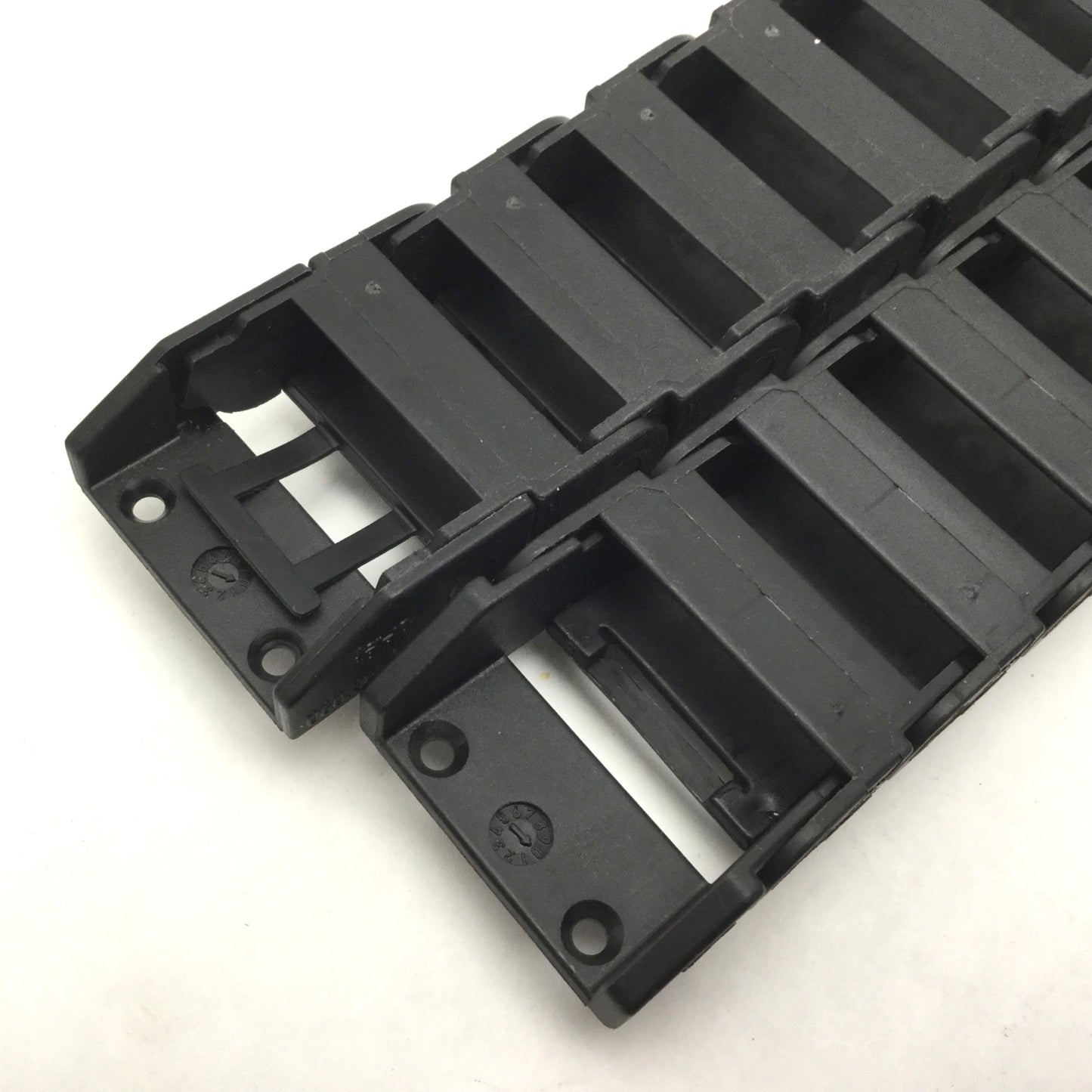Used Lot of 2 Igus R38 21 Link Energy Chain 18-1/4" Long, 1-1/2" Width, Height 5/8"