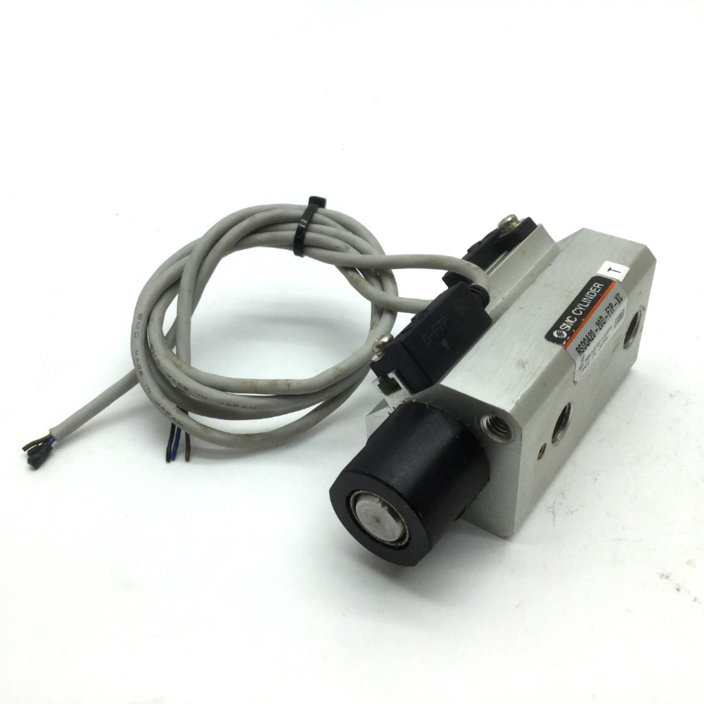 Used SMC RSQA20-20D-F7P Compact Stopper Cylinder Bore: 20mm Ports: 1/8" Rc, 2x D-F7P