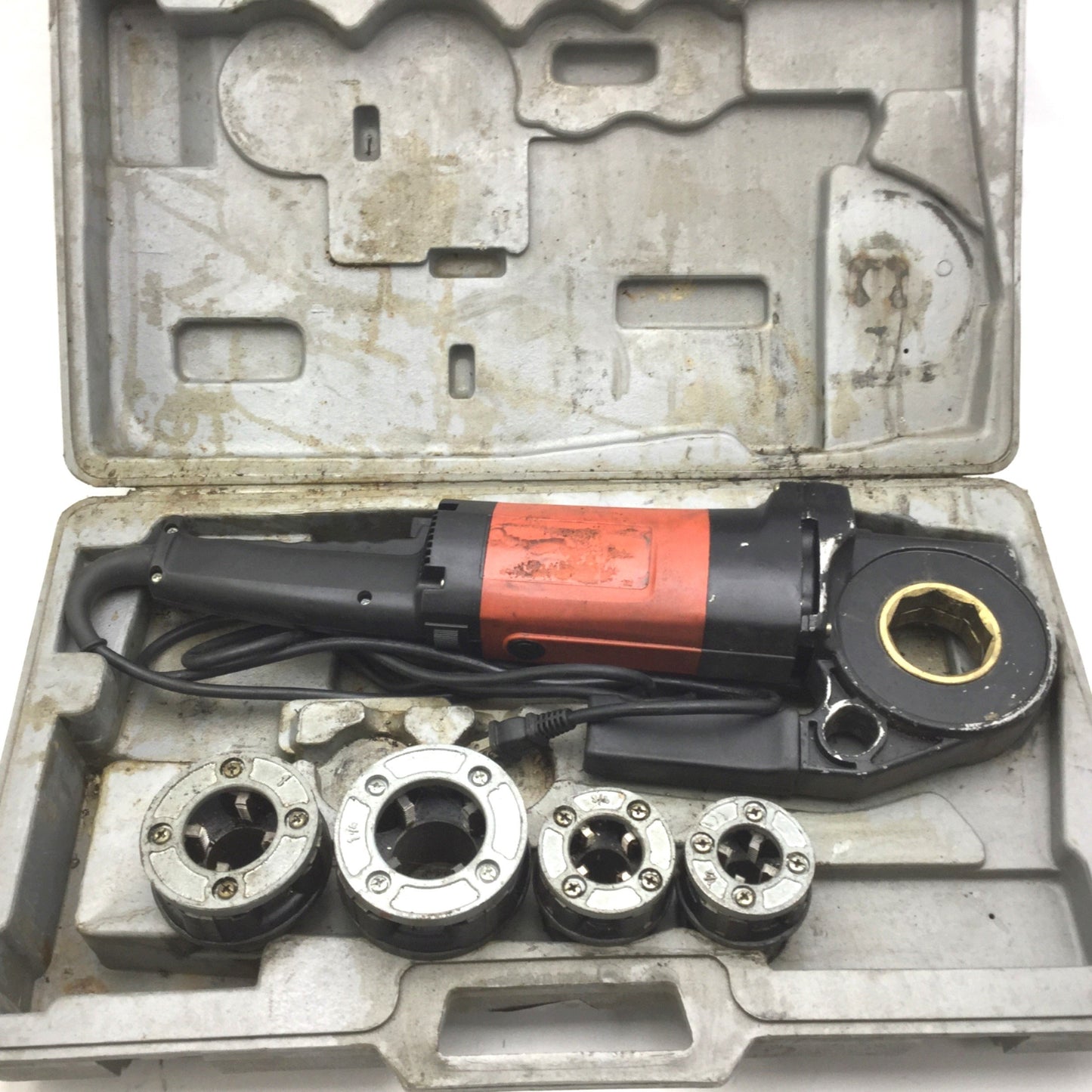 Used Hongli SQ30 Portable Power Pipe Threading Machine W/Dies 1/2", 3/4", 1", 1-1/4"