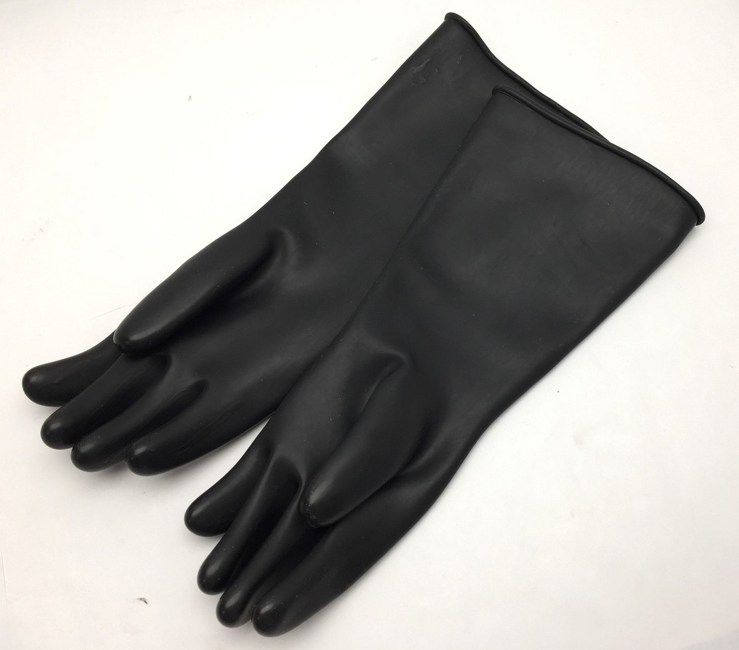 Open box Lot of 3 Renco R31-RBR17310 Rubber Gloves Sz 10, 45 mil, Smooth Grip, Black, 17"