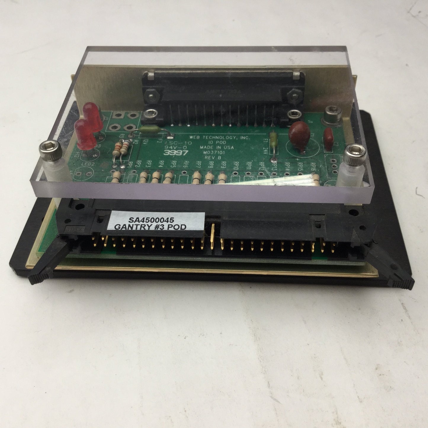 Used Web Technology LSC-10 M037101 IO Pod, 94V-0, REV B, 50-Pin to 25-Pin