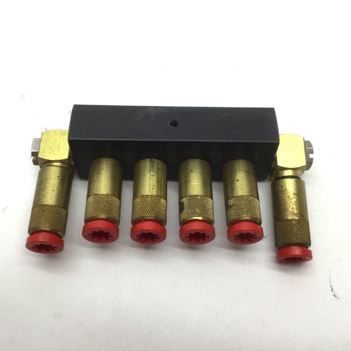 Used Lot of 3 Nycoil Aluminum Push Connect Tube Manifolds 5/32, 6-Ports