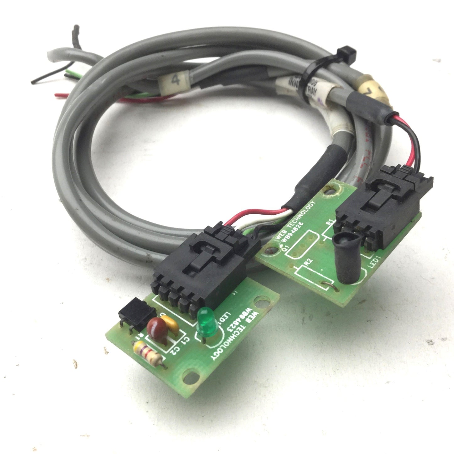 Used Set of 2 Web Technology WB94826 & WB94823 LSC-1 Boards, SA4500058 Cables