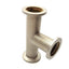 Used Veeco 3-Way Vacuum Tee Fitting, 3x KF25, Stainless Steel, 4 x 2 3/4 x 1 1/2"