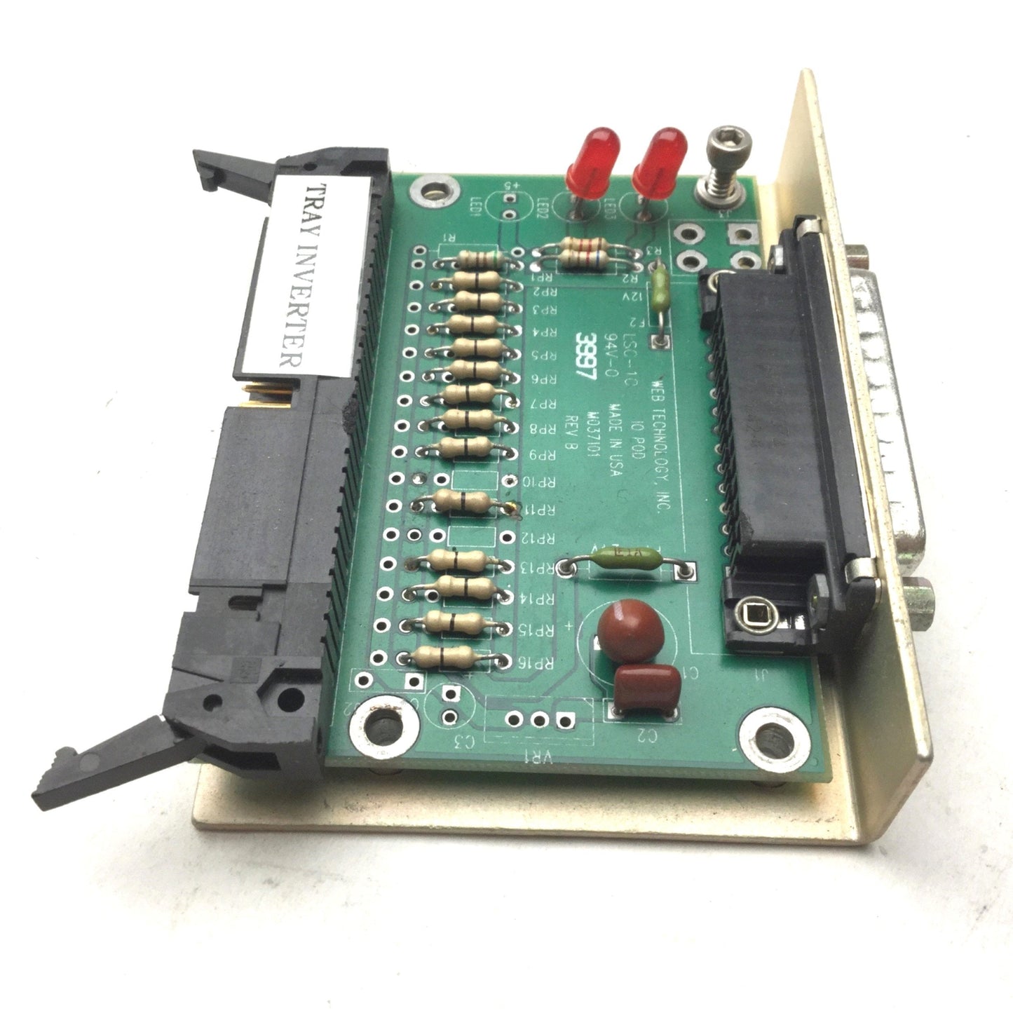 Used Web Technology LSC-10 M037101 IO Pod Tray Inverter 50-Pin to 25-Pin 94V-0 REV B