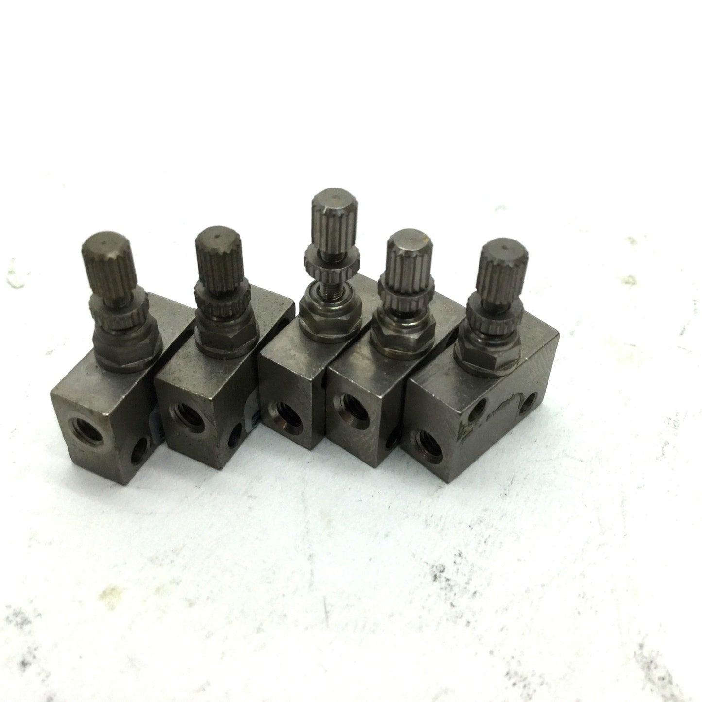 Used Lot of 5 SMC AS1000 In-Line Flow Control Valve, Ports: M5x0.8, Pressure: 1MPa