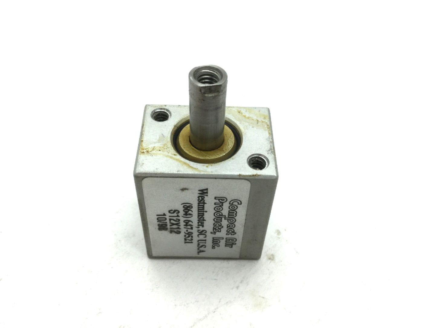 Used Lot of 2 Compact Air S12X12 Pneumatic Cylinders Bore 12mm Stroke 12mm 10-32UNF