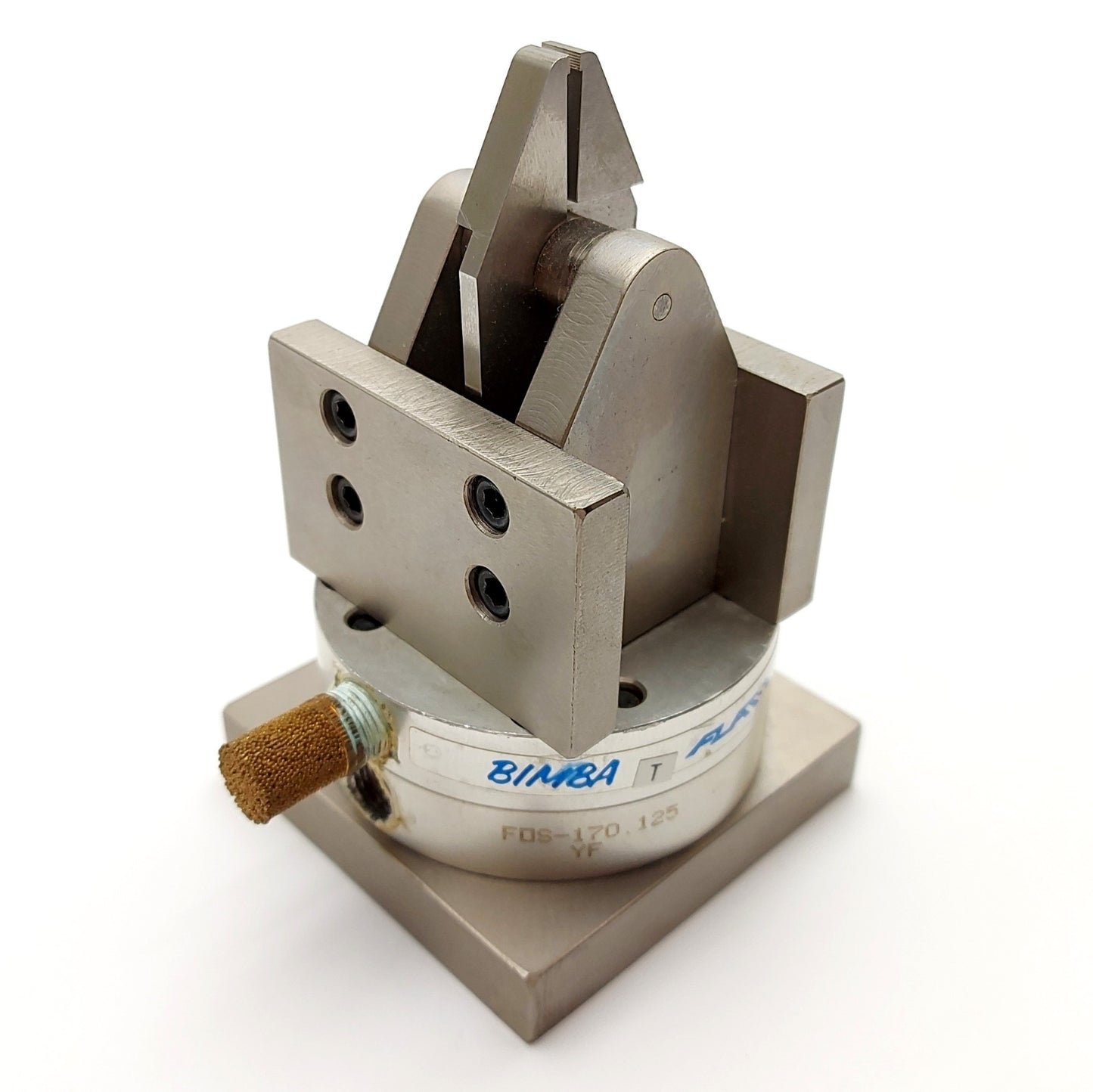Used Custom Pneumatic Angular Gripper, 2-Finger, 1.5mm Jaw Opening, G1/8", 200PSI