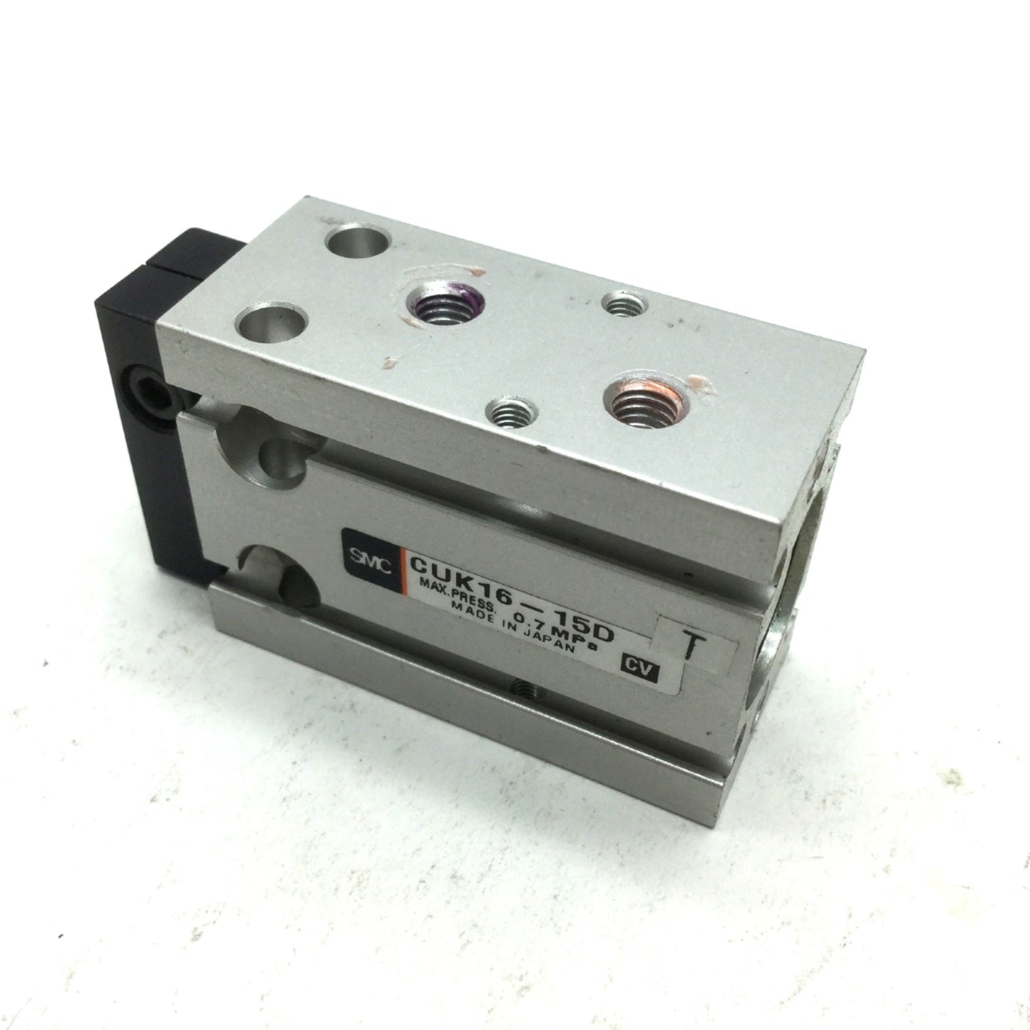 Used SMC CUK16-15D Non-Rotating Compact Cylinder Bore 16mm Stroke 15mm