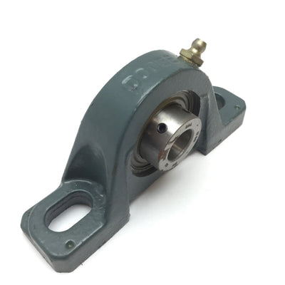 Used Dodge 124131 Ball Bearing Pillow Block, Two Bolt Base, ID: 5/8", Cast Iron