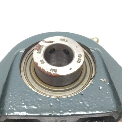Used Dodge 124131 Ball Bearing Pillow Block, Two Bolt Base, ID: 5/8", Cast Iron