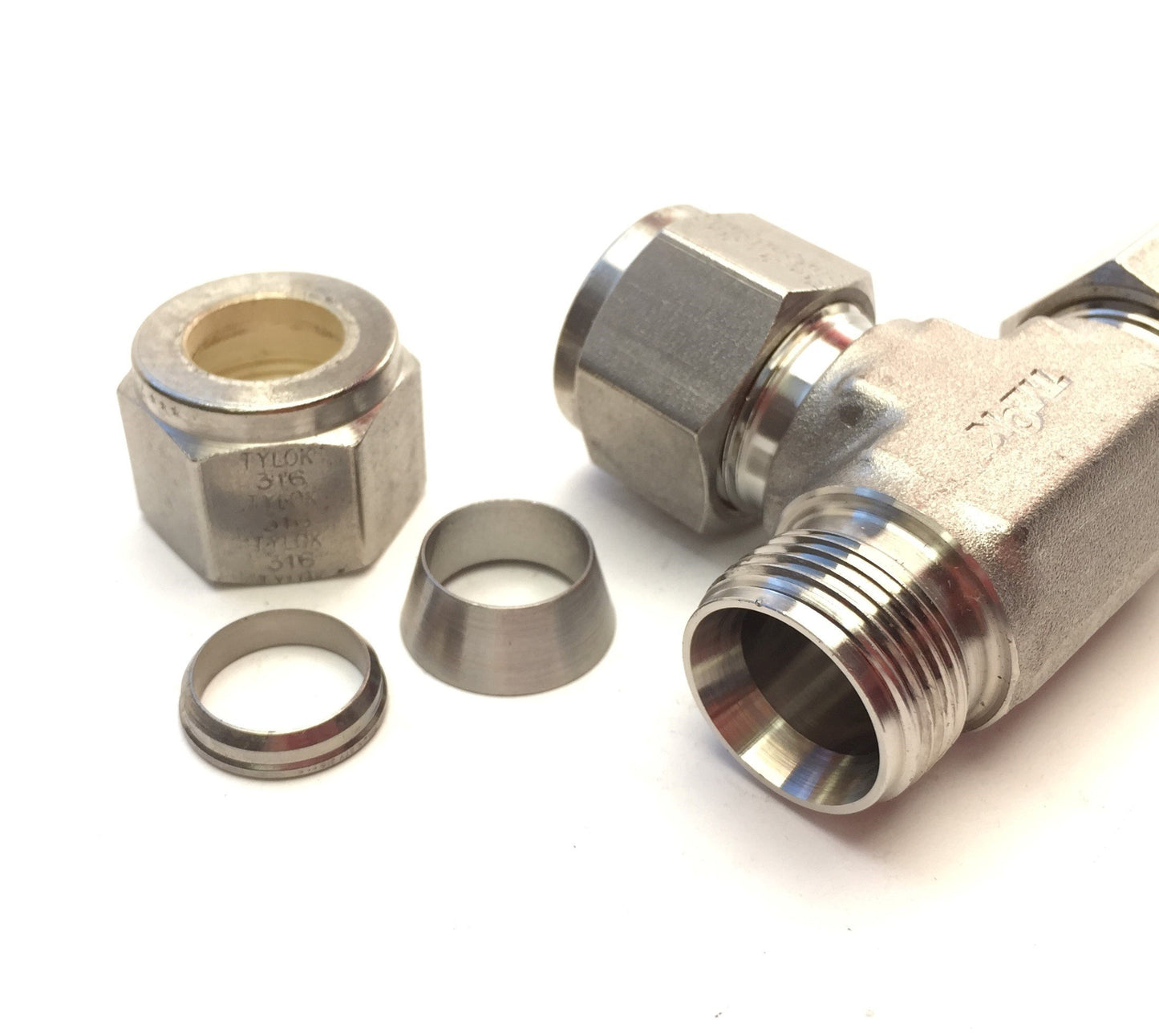 New – Open box Tylok SS-8-DTTT-8 CBC-Lok 1/2" OD Tube Double Ferrule Stainless Steel Tee Union