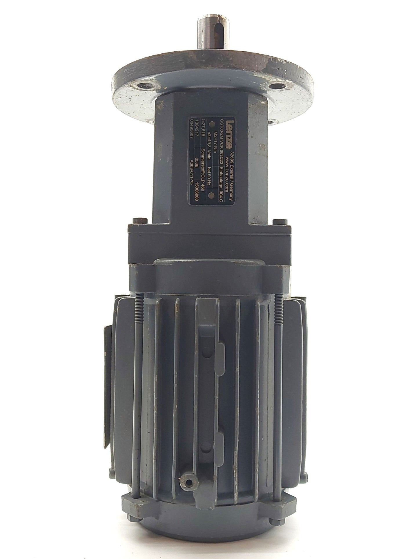 New – Open box Lenze MDSMA0M063-22 & GST03-2M Gearmotor 1:27.61 1675 to 60RPM .11kW 3Ø 230/480V