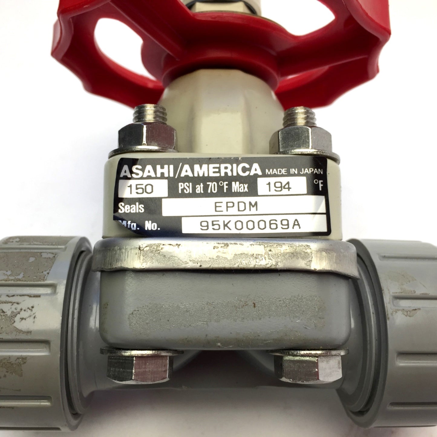 New – Open box Asahi America 95K00069A Gate Valve 1/2" EPDM Seals Solvent Weld Union Connection