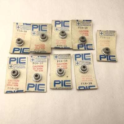 New Lot of 9 New PIC FC4-18 No Slip Positioning Pulleys, 32 Pitch, 18 Grooves