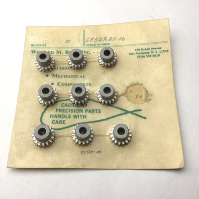 New Lot of 9 New WM Berg GP32A21-16 Belt Sprockets, 3/16 Bore, 16 Teeth, 0.5 Pitch