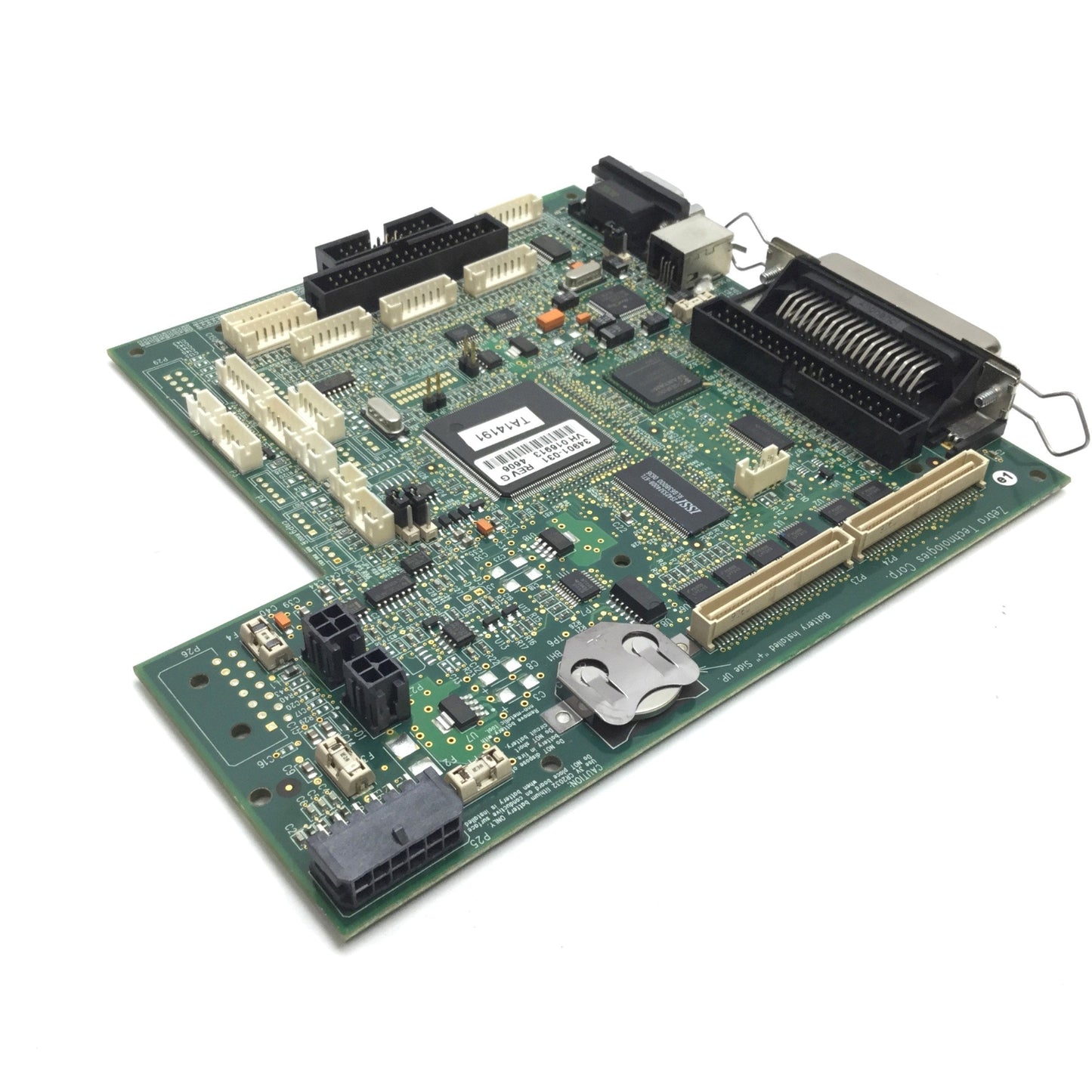 Used Zebra 34901-031 Rev G Main Logic Circuit Board, For 110xiIII Series Printers