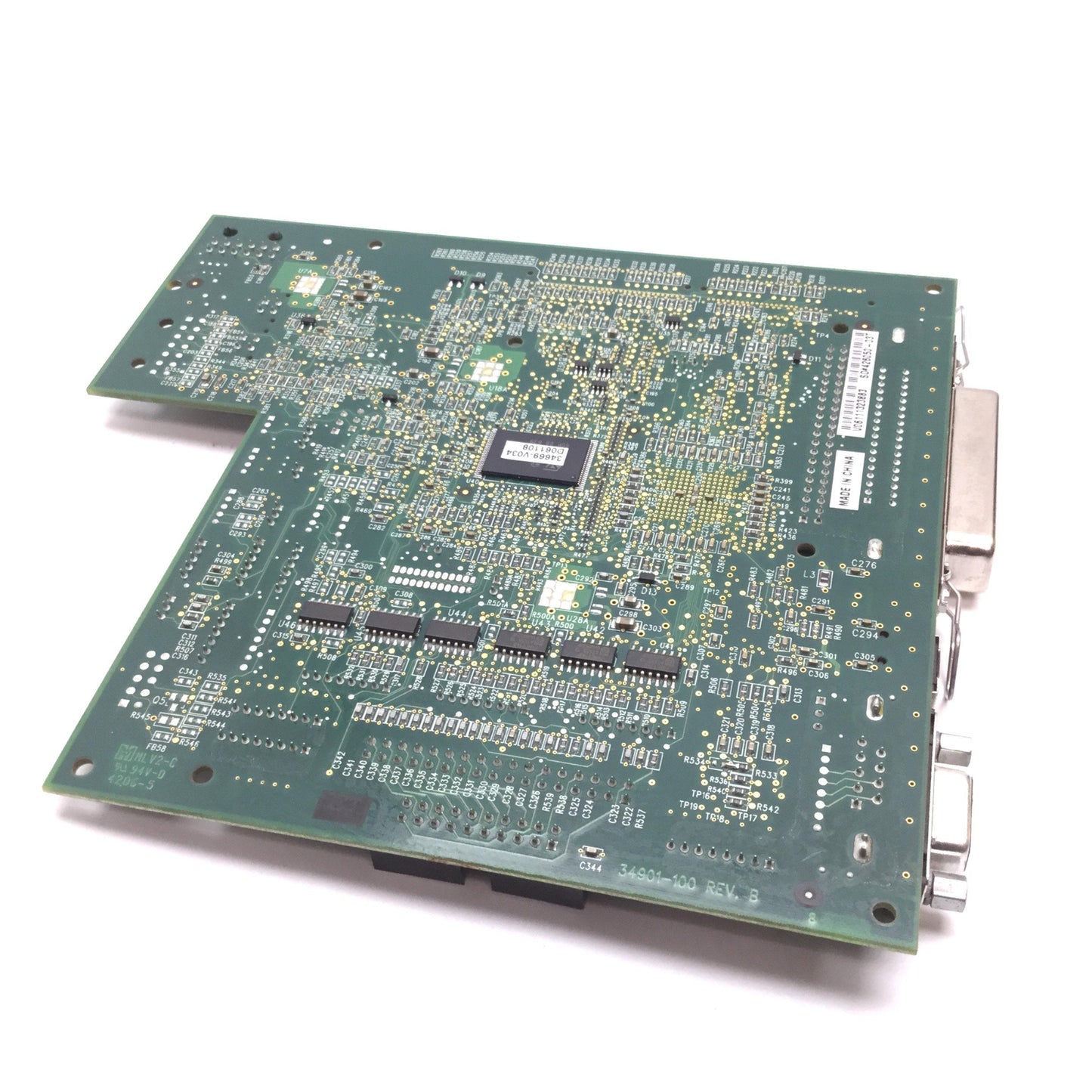 Used Zebra 34901-031 Rev G Main Logic Circuit Board, For 110xiIII Series Printers