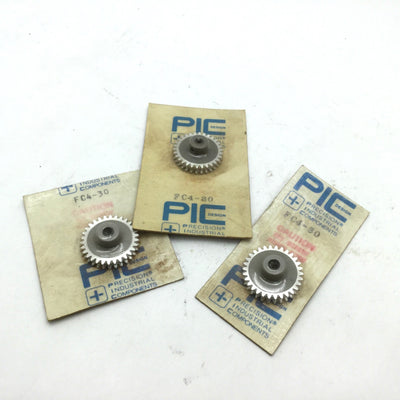 New Lot of 3 New PIC FC4-30 No Slip Pulley Bore: 3/16 Teeth 30, Aluminum