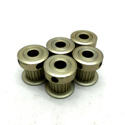 New – Open box Lot of 5 6A16-020DF3708 Aluminum Timing Pulley, 20 Teeth, 1/4" Bore, 0.489" OD