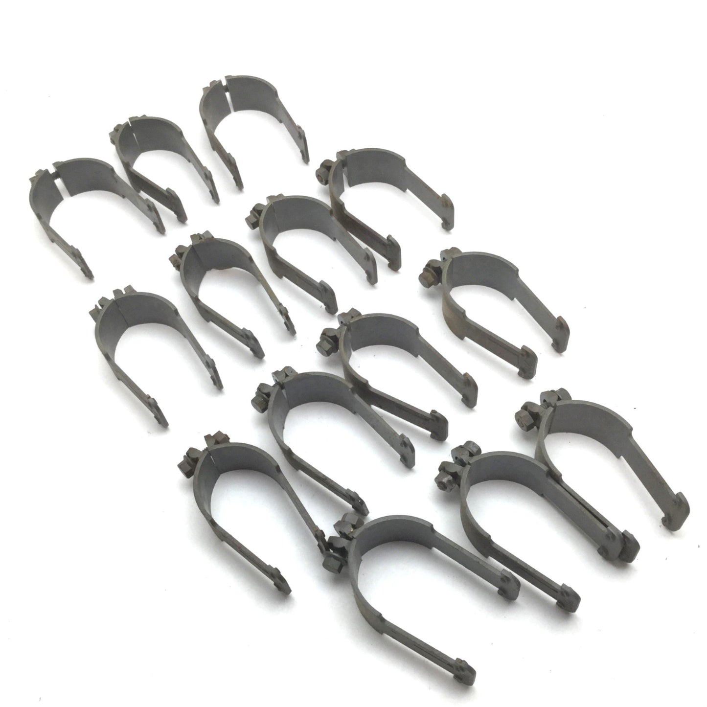 Used Lot of 14 Strut-Mount Pipe Clamp, Material: Plastic, 2" Pipe Outside Diameter