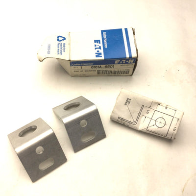 New – Open box New Cutler-Hammer 6161A-6501 Pair of Mounting Brackets, Series A1, L Shaped