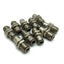 Used Lot of 10 Push to Connect Brass Tube Unions 1/4" Tubing