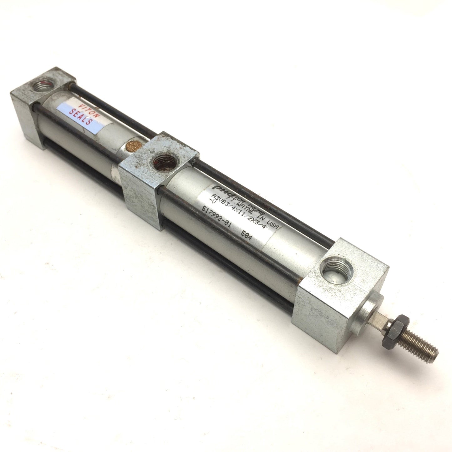 Used PHD Tom Thumb A3VB3/4x11/2x3/4-V 3-Position Cylinder Bore: 3/4" Stroke: 1-1/2"