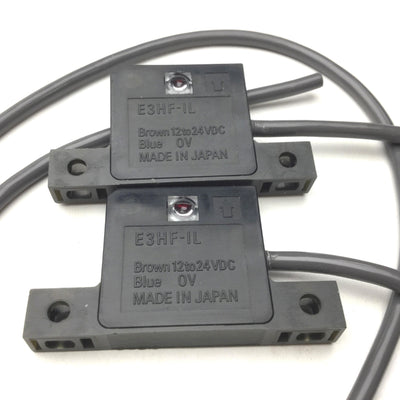 Used Lot of 2 Omron E3HF-IL Photoelectric Sensor, Sensing: 700mm, Voltage: 12-24VDC