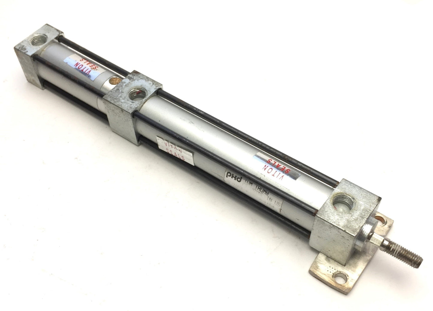 Used PHD Tom Thumb A3B-3/4x31/2x11/4-V 3-Position Cylinder Bore: 3/4" Stroke: 3-1/2"