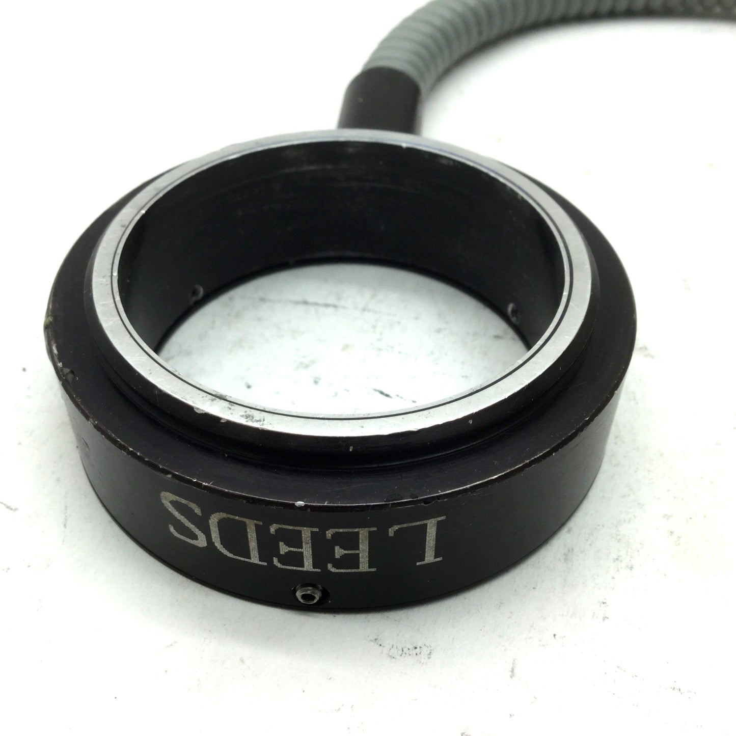Used Leeds Fiber Optic Light Guide Ring Mount 50mm, In 18.2 mm Bundle 8mm 25"