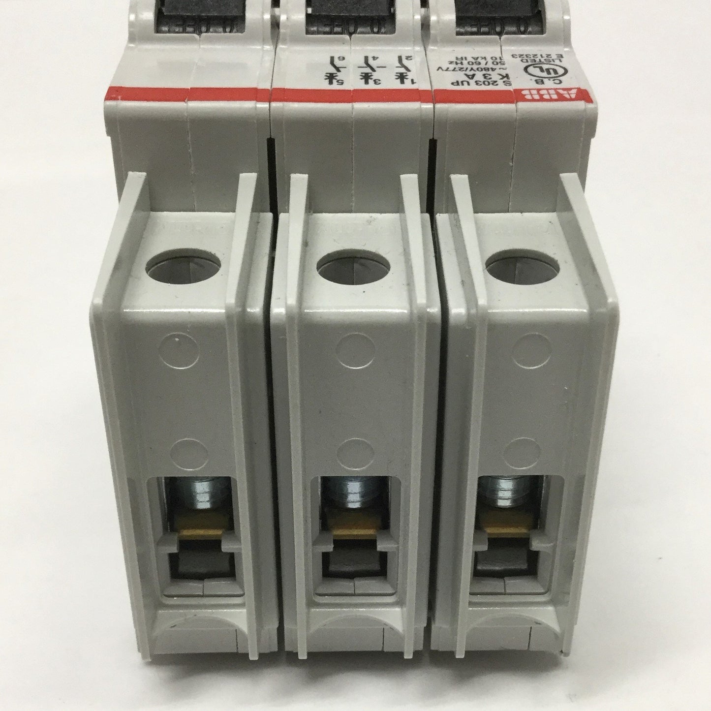 New – Open box ABB S203UP-K3 A Circuit Breaker, 3-Pole, K-Curve, 3A 480Y/277VAC, DIN Rail Mount