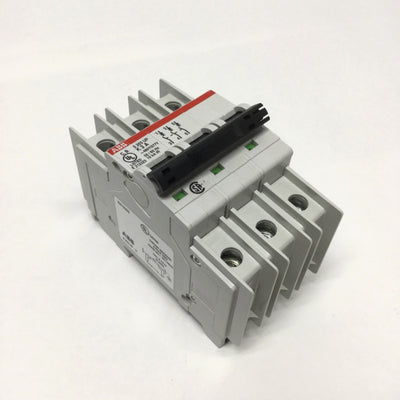 New – Open box ABB S203UP-K3 A Circuit Breaker, 3-Pole, K-Curve, 3A 480Y/277VAC, DIN Rail Mount